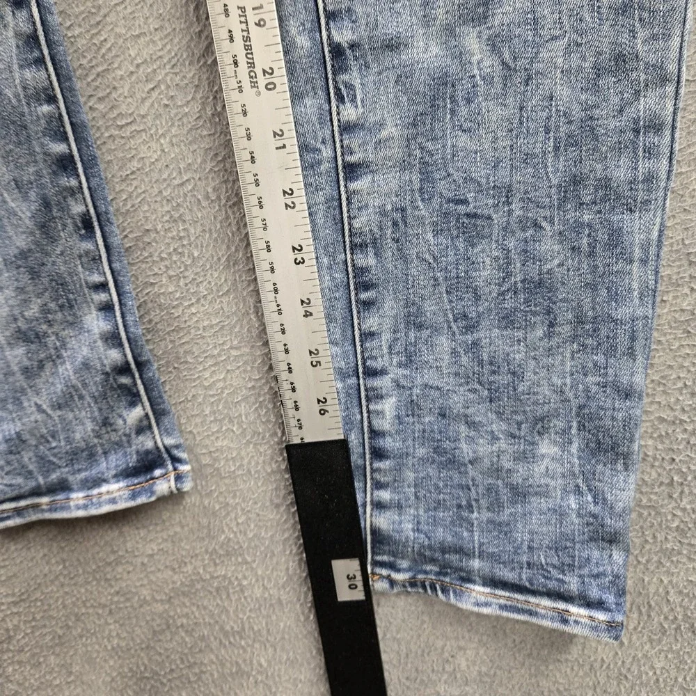 American Eagle Men Jeans 33X32 Blue Denim Distressed Skinny Next Level Flex